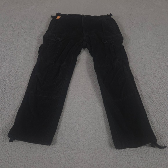 Empyre Other - Empyre Pants Mens 30x28 Black Corduroy Cargo Skate Straight Multi Pocket Y2K